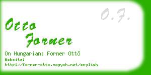 otto forner business card